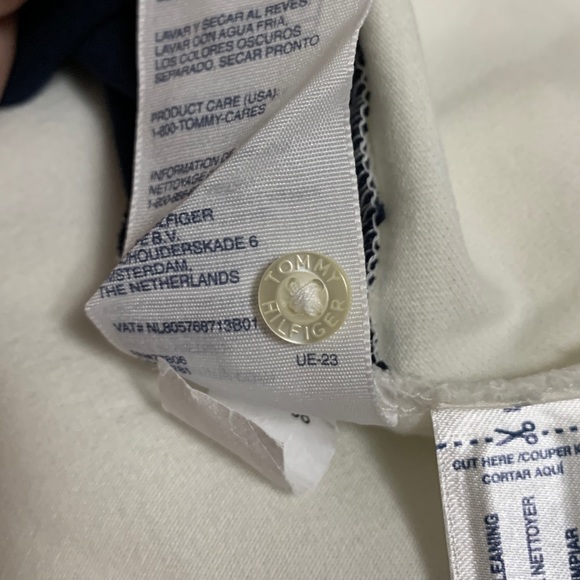 Tommy Hilfiger Emblem Polo T-Shirt - White/Green/Navy - Picture 8 of 8